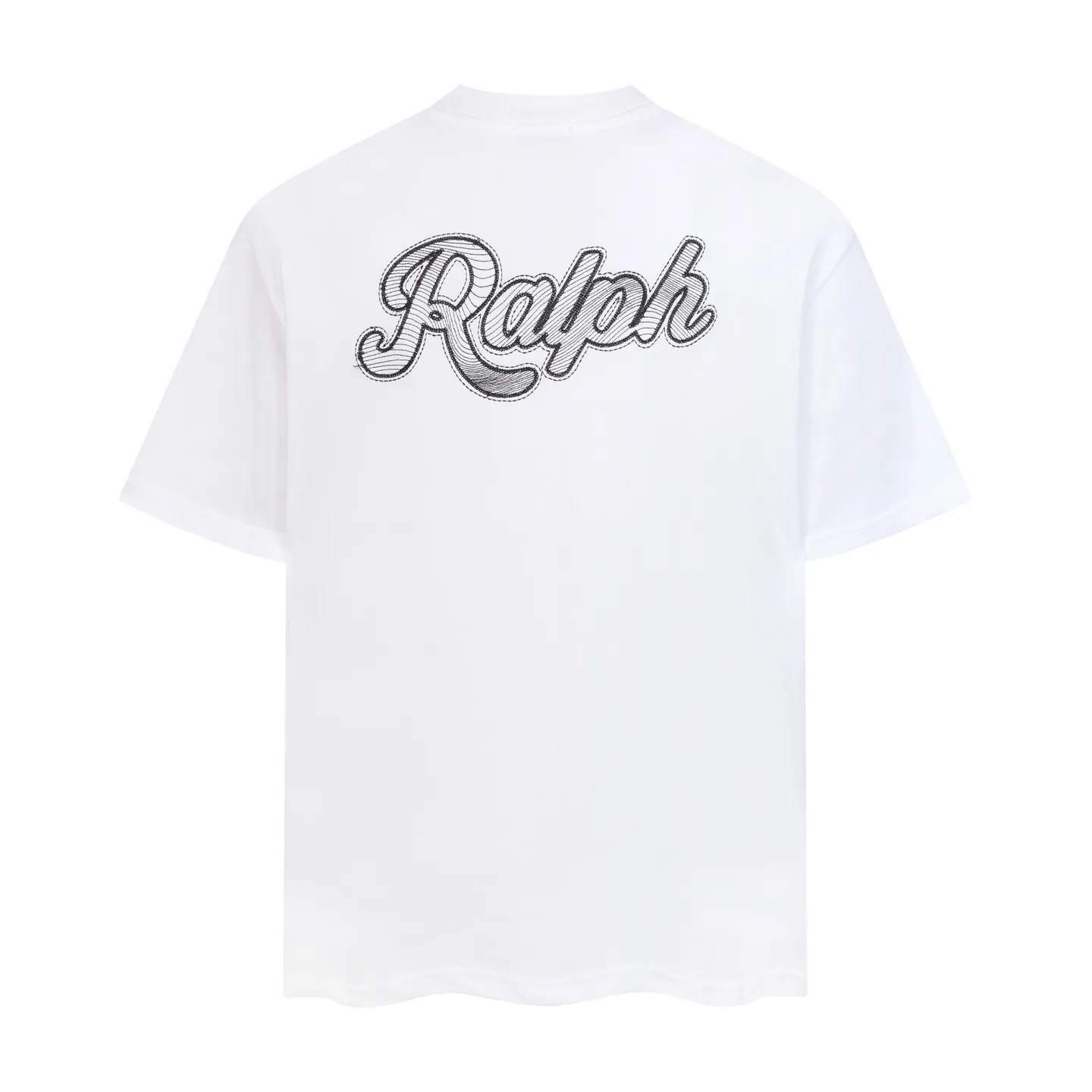 P140 💰 Actual pictures [High-end quality] Code: 8912# Color: Black White Size: S to XXL 2026ss New Ralph Lauren 320g customized fabric Round neck short sleeves Special embroidery Burnt patch Loose version for men and women